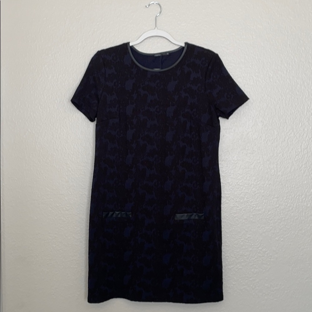 TOKITO Navy Blue with Black Flower Design